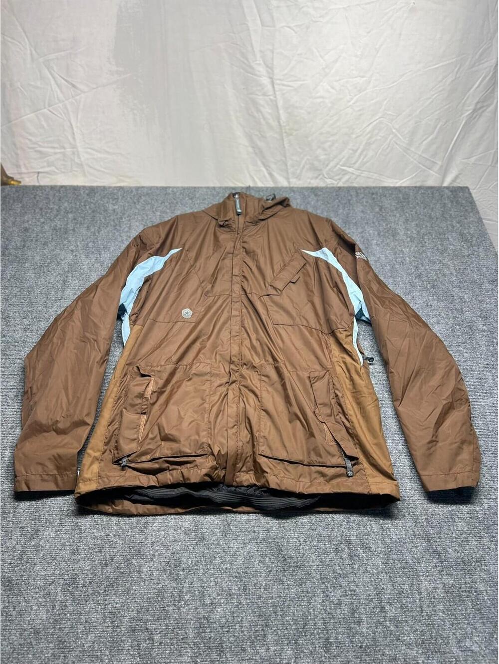 Sessions Brown & Baby Blue snowboard winter jacket w/removable vest liner XL